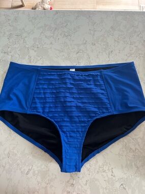 NWT Cacique Blue Women's High-Waist Bikini Bottom